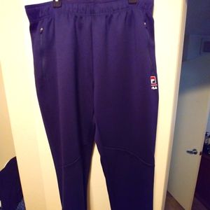 NWOT Navy Blue Fila Track Pants Size XL